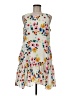 CeCe 100% Polyester Floral Ivory Casual Dress Size 8 - photo 1