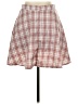 Romwe Plaid Red Pink Casual Skirt Size L - photo 2