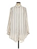 Express 100% Polyester Ivory Long Sleeve Button-Down Shirt Size XL - photo 1