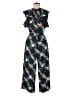 oasis Floral Blue Jumpsuit Size 8 - photo 2