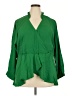 ELOQUII Green 3/4 Sleeve Blouse Size 20 - photo 1