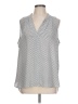 Vince Camuto 100% Polyester Silver Sleeveless Blouse Size L - photo 1