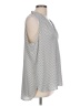 Vince Camuto 100% Polyester Silver Sleeveless Blouse Size L - photo 4