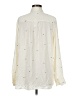 Gap 100% Rayon Stars Ivory Long Sleeve Button-Down Shirt Size M - photo 2