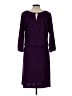 Talbots Solid Purple Casual Dress Size L - photo 2