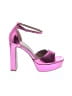 Anne Michelle Color Block Pink Sandals Size 5 1/2 - photo 1