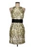 Robert Rodriguez 100% Polyester Metallic Gold Cocktail Dress Size 6 - photo 1