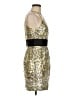 Robert Rodriguez 100% Polyester Metallic Gold Cocktail Dress Size 6 - photo 4