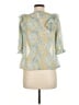 Mi ami 100% Polyester Teal 3/4 Sleeve Blouse Size M - photo 2