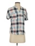 Harve Benard Checkered-gingham Gray Short Sleeve Button-Down Shirt Size S - photo 1