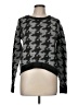 J&J 100% Acrylic Houndstooth Gray Pullover Sweater Size M - photo 1