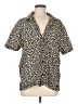 Solid & Striped 100% Cotton Animal Print Ivory Short Sleeve Blouse Size M - photo 1