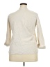 Unbranded Ivory 3/4 Sleeve Button-Down Shirt Size 2X (estimated) - photo 2