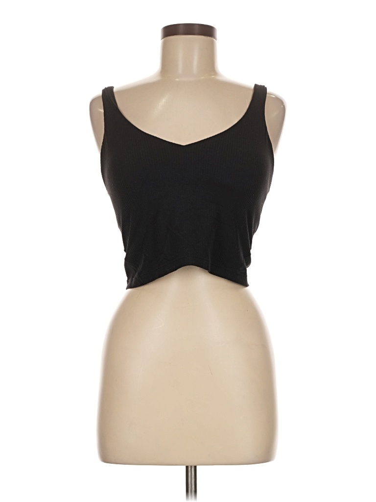 Pre-owned Lululemon Athletica Tank Top Black Strapless Neckline Tops