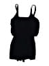 Unbranded Solid Black One Piece Swimsuit Size XXL (estimated) - photo 1