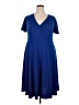 Unbranded Solid Blue Casual Dress Size 18 - photo 1