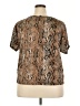 Torrid Animal Print Brown Short Sleeve Blouse Size 3X Plus (3) - photo 2