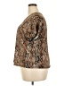 Torrid Animal Print Brown Short Sleeve Blouse Size 3X Plus (3) - photo 5