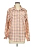 Unbranded 100% Polyester Plaid Pink Long Sleeve Blouse Size M - photo 1
