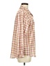Unbranded 100% Polyester Plaid Pink Long Sleeve Blouse Size M - photo 4