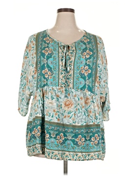 Shein Curve 3/4 Sleeve Blouse