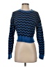 Noisy May Chevron-herringbone Blue Pullover Sweater Size S - photo 1