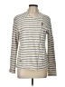 Caslon 100% Cotton Stripes Ivory Jacket Size L - photo 1