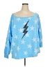Torrid Stars Blue Pullover Sweater Size 3X Plus (3) - photo 1