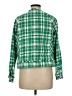 CAbi 100% Cotton Plaid Green Jacket Size M - photo 2