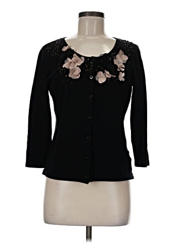 AK Anne Klein Silk Cardigan (view 1)