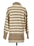 MNG Stripes Tan Turtleneck Sweater Size XS - photo 2