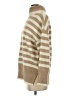 MNG Stripes Tan Turtleneck Sweater Size XS - photo 5