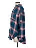 Pilcro Plaid Blue Long Sleeve Button-Down Shirt Size S - photo 5