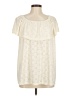 MULTIPLES Ivory Short Sleeve Blouse Size M - photo 1