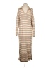 Merokeety Stripes Tan Casual Dress Size S - photo 1