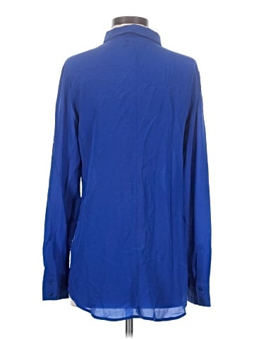 Trouve Long Sleeve Silk Top (view 2)