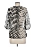 Express 100% Polyester Silver 3/4 Sleeve Blouse Size M - photo 2