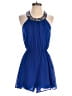 Sequin Hearts 100% Polyester Blue Romper Size S - photo 1