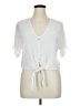Unbranded White Short Sleeve Blouse Size XL (estimated) - photo 1