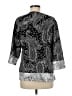 D&Co. Paisley Black Silver 3/4 Sleeve Blouse Size M - photo 2