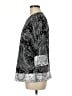 D&Co. Paisley Black Silver 3/4 Sleeve Blouse Size M - photo 5