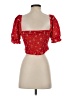 Altar'd State Red Short Sleeve Blouse Size XS - photo 2