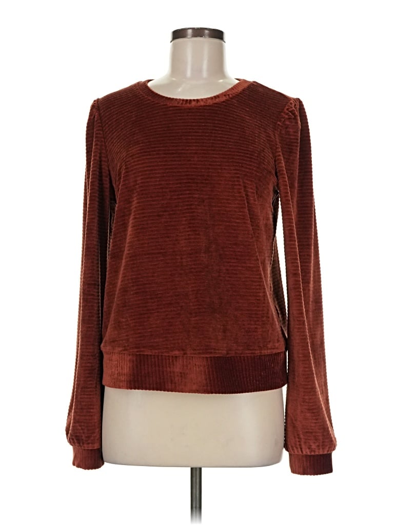 Pre-owned Heartloom Pullover Sweater In Burgundy