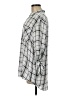 Express Plaid Gray 3/4 Sleeve Blouse Size M - photo 5