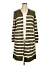 Talbots 100% Linen Stripes Green Cardigan Size 0X - photo 1