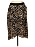 DressBarn 100% Polyester Animal Print Brown Casual Skirt Size M - photo 1