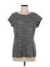 Tahari Gray Short Sleeve Top Size L - photo 1