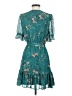 Express 100% Polyester Floral Teal Casual Dress Size XS - photo 2
