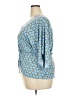 Bold Elements Blue 3/4 Sleeve Blouse Size XXL - photo 5