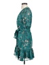 Express 100% Polyester Floral Teal Casual Dress Size XS - photo 5